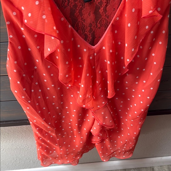 IZ Byer Polka Dot Sheer Sleeveless Top - Picture 6 of 7